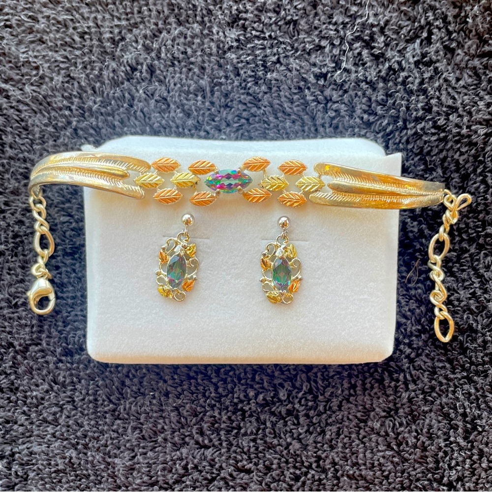 Landstrom’s Black Hills Gold Earrings and Bracelet